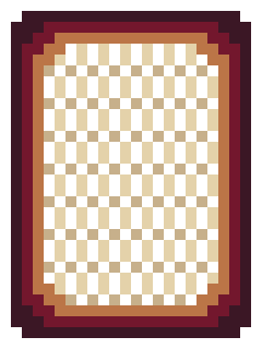 A pixelated card with a blank side and a back spinning endlessly
